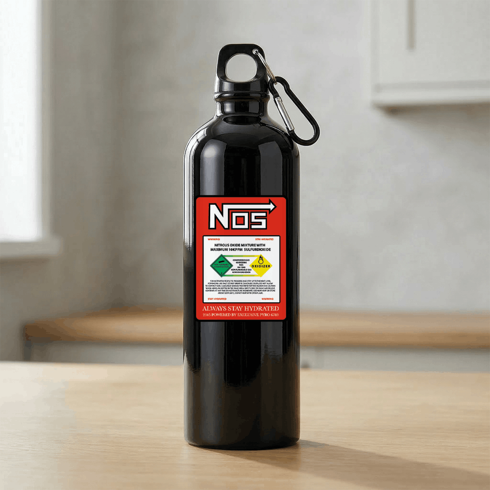 NOS Black Water Bottle with carabiner NEW